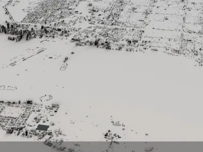 Miami Streets and Buildings 3D model