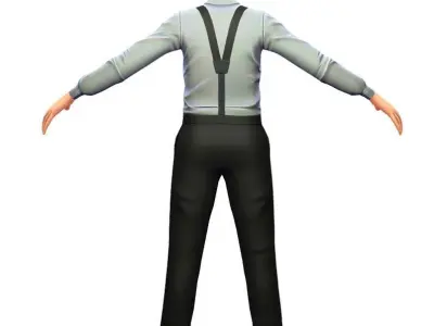 Cartoon Low Poly Style Avatar 006 3D Model Low-poly 3D model