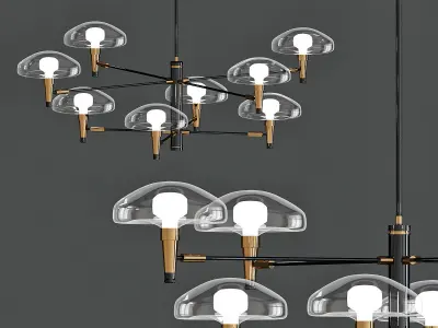 Nordic style personality creative glass lampshade 3D model