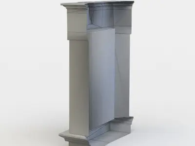 Window with wooden frame Low-poly 3D model purchase