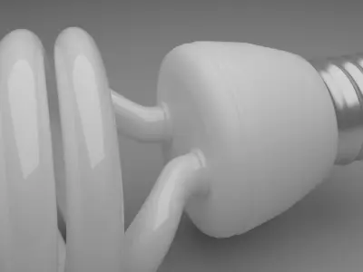 CFL Light Bulb 3D model