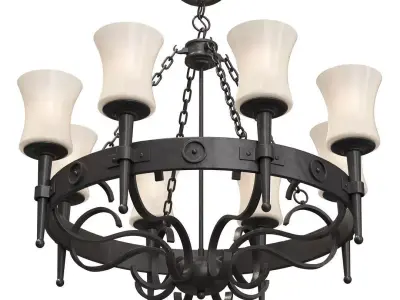 8 Lamp Ceiling Light 3D model