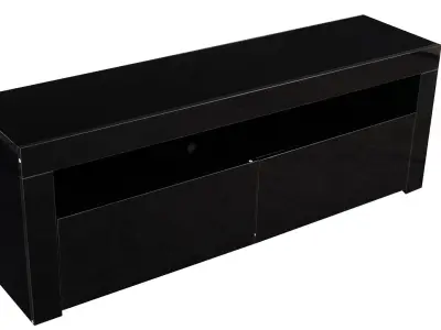Curated 140cm TV Stand 70 inch TV inbuilt LED 2 Door 1 Shelf 3D model