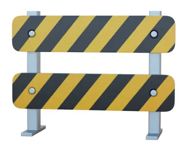 Road  Steel Barricade 3D model