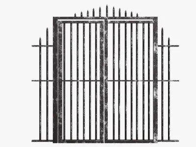 Medieval Door Low-poly 3D model