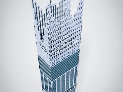 binghatti tower - dubai 3D model