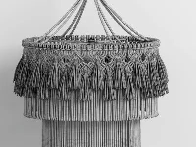 macrame chandelier 02 3D model