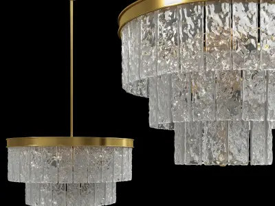 Led7 future Restoration Hardware Glace3 Tier Round Chandelier 3D model