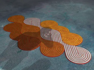 Tresse rug with coffee cup 3D model