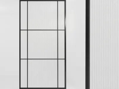 5 Glass partition door Set  9 partition models 3D Model Pack