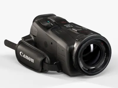 Canon VIXIA HF G30 HD camcorder Low-poly 3D model