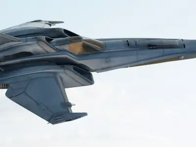 Viper Mark-13 Space Fighter Concept 3D model