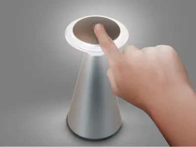 Fulcrum Grey Portable Table Lamp Free 3D model