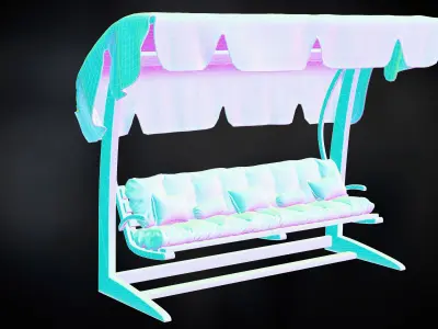 Garden Swing Low-poly 3D model