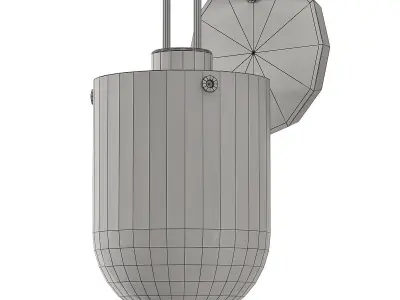 sivan modern wall light with gold finish and clear glass 3D model