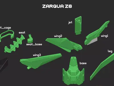 ZARQUA aircraft  3D print model