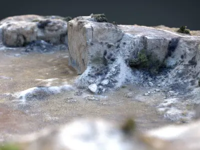 QUARRY desert terrain Low-poly 3D model