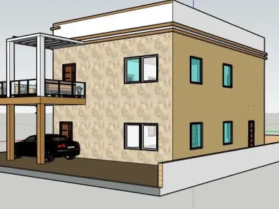 LUXURY HOUSE WITH SKP AND OBJ FILE 3D model