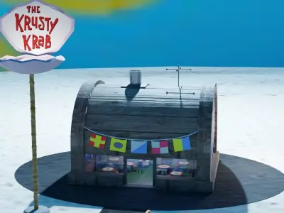 Krusty Krab Low-poly 3D model