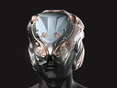 20 Scifi Helmets with Textures Ready for Games and 3D Softwares Low-poly 3D model