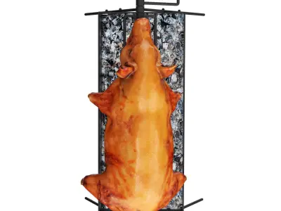 Pig on a skewer 3D model