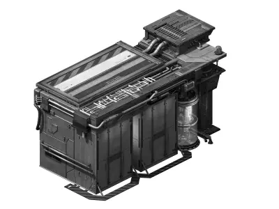 Spaceship - internal objects 02 3D model