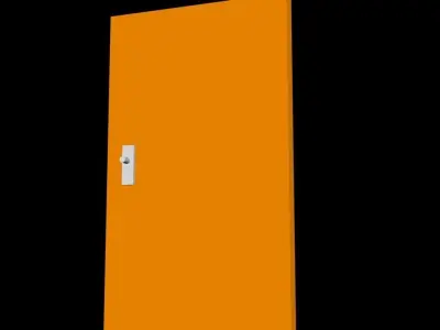 a door orange Free 3D model