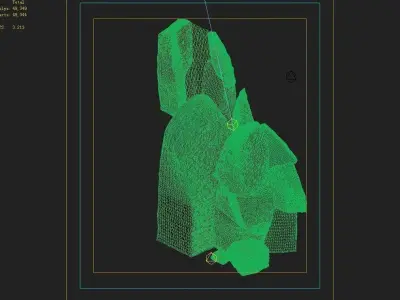 Mountain interior - stone 1 3D model