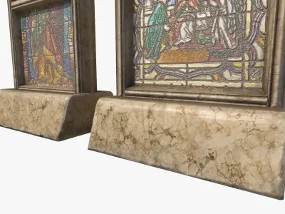 Church Window Low-poly 3D model