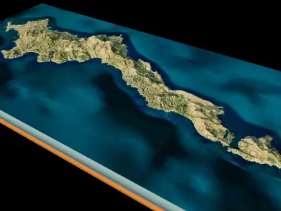 Karpathos Island 3d model terrain 3D model