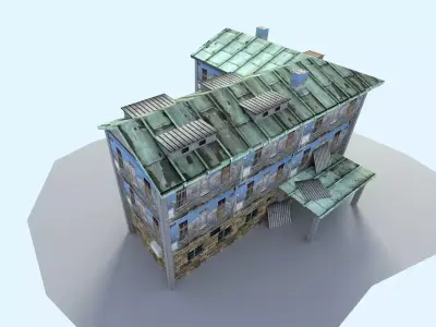 town house 2 Low-poly 3D model