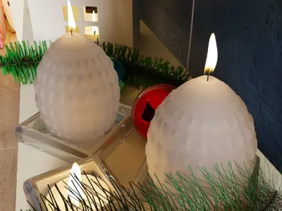 Christmas decor set 08 3D model