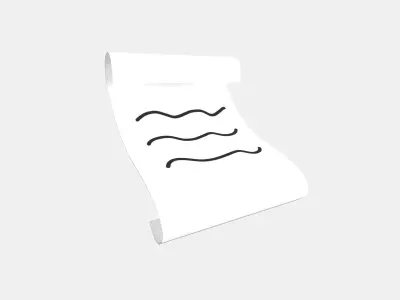 Cartoon Paper v1 002 Low-poly 3D model