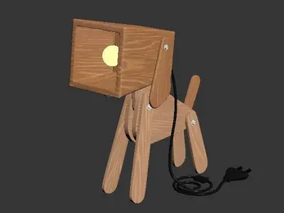 Decorative dog lamp 3D model
