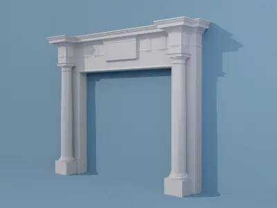 Georgian style fireplaces series No5 3D model