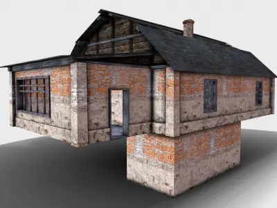 An Old House f Low-poly 3D model