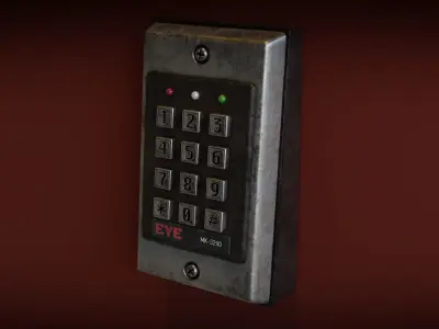 Keypad Lock Low-poly 3D model