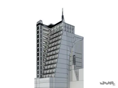 Futuristic Skyscraper Building 1 3D model