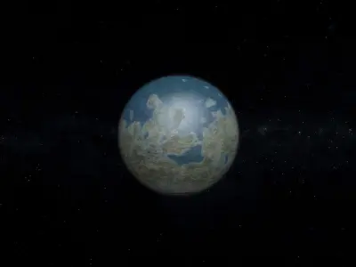 Alien Planet 03 Low-poly 3D model