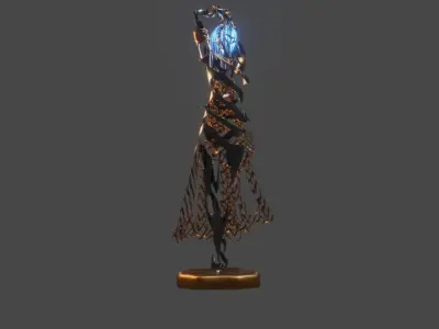 Abstract statue Dancer 3D model
