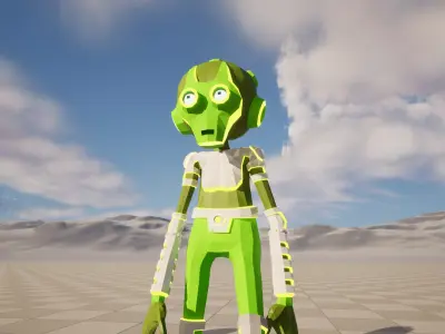 Alien low-poly stylized 2 Low-poly 3D model