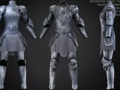 LOTR Galadriel Numenor Armor for Cosplay 3D print model