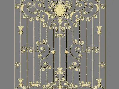 Wrought iron grating 3D model
