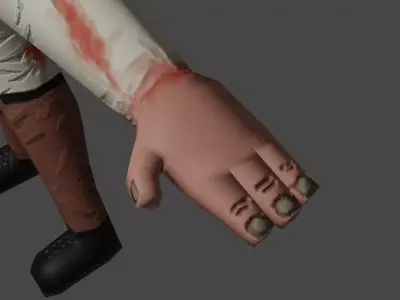 Zombie Cartoon - Living Dead - Zumbi Low-poly 3D model