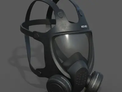 Gas mask helmet 3d safety isolated fantasy human  Low-poly 3D model