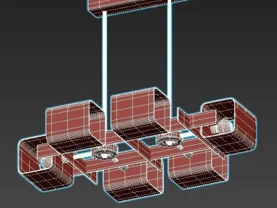 rivoli-gitte-4091-306-b0051281 modern light fixture with four... 3D model