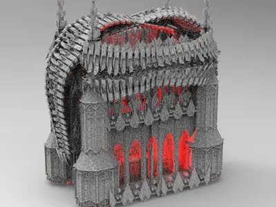 Scull Spine cathedral 1 3D model