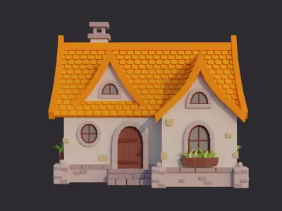 Cartoon House 11 3D model