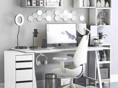 Office workplace 140 3D model