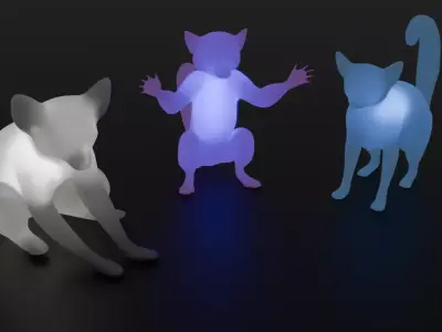 Indirect lighting for ring-tailed lemurs 3D model